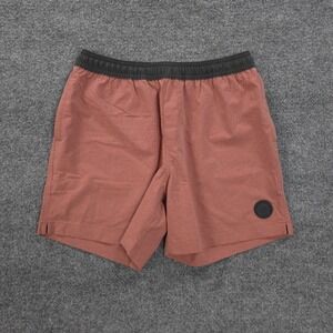 Chubbies Shorts Mens Medium Red The Hot Links Stretch 5.5" Hybrid Travel Summer